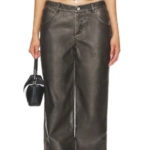 Brand new Super down faux leather pants